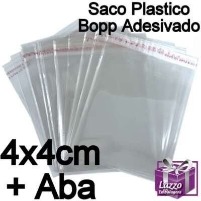 saco plastico transparente bopp saquinho colante adesivado lazzo embalagens 012