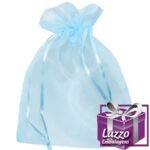 saquinho de organza azul claro saco de organza azul bebe