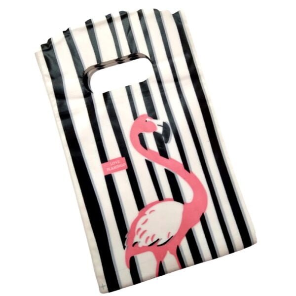 100 Sacolinha Plastica 08x13cm Flamingo.02