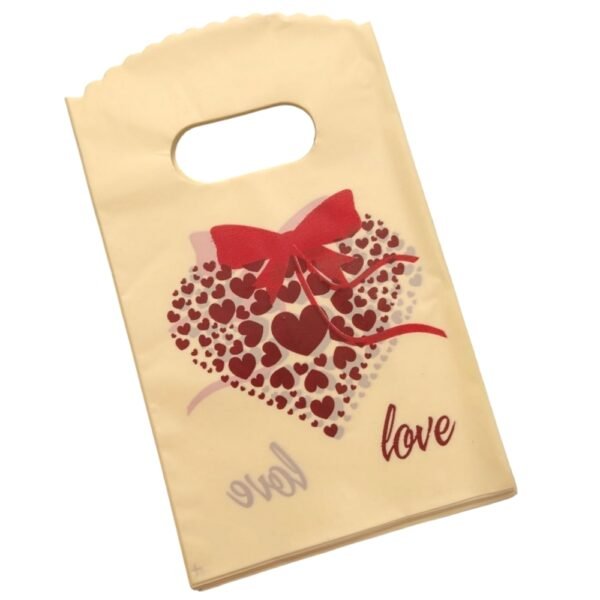 100 Sacolinha Plastica 08x13cm Love Creme.38