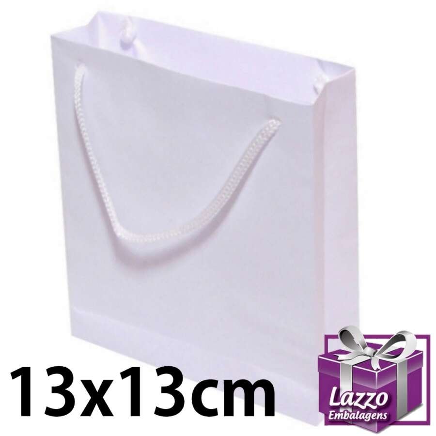 sacola sacolinha de papel para presente sacolas para joias lazzo embalagens atacado fabrica branca 007