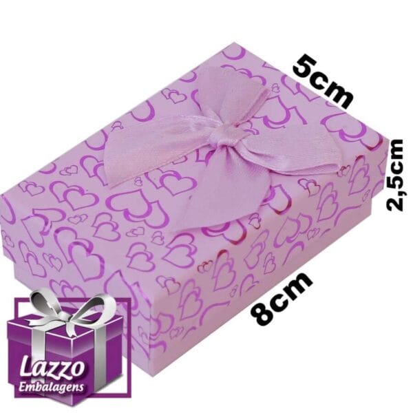 caixinha porta joias  papelao lilas