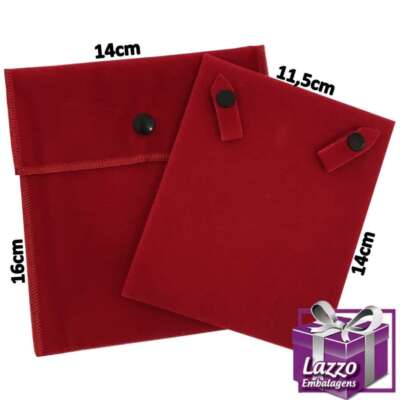 Envelope Medio Vermelho para Colar 15x15cm
