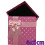 Lazzo_Caixinha_Para_Joias_6X6_Cm_Atacado_Rosa_Poa_Branco