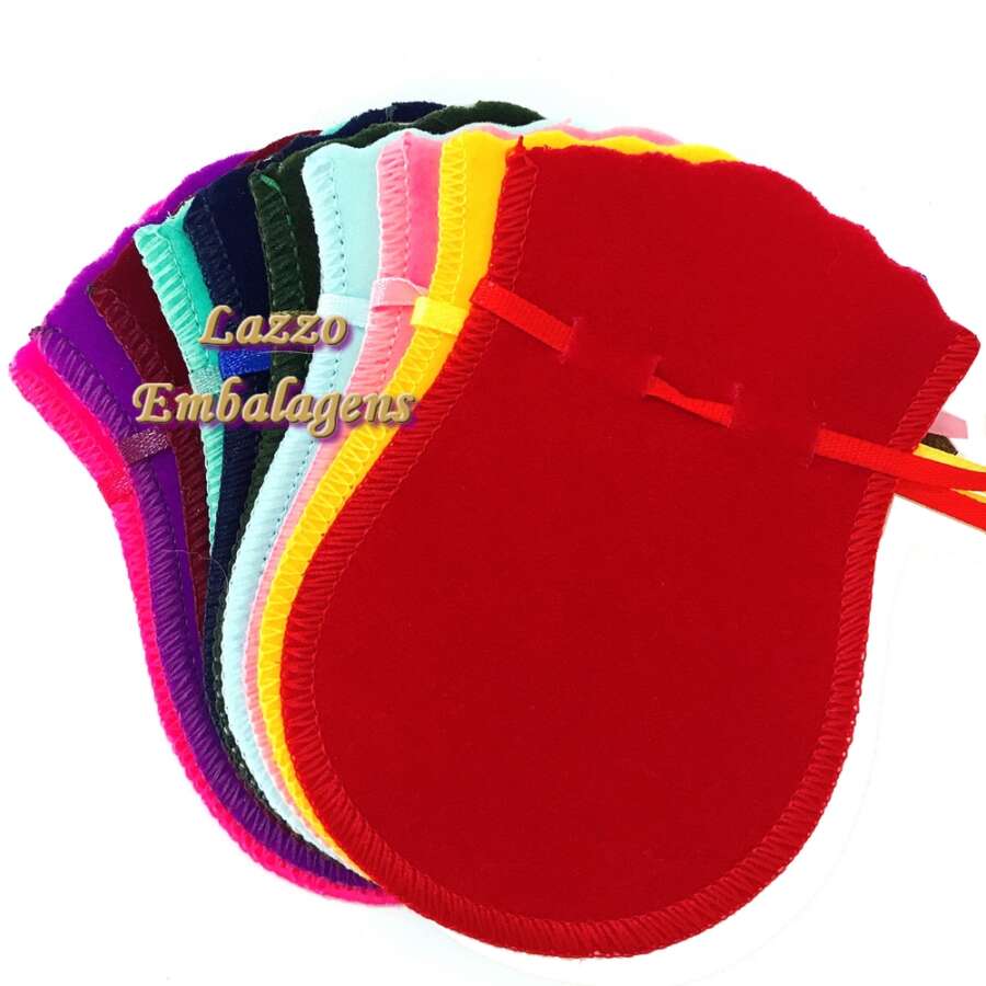 100 Sacos de Veludo Medio 10 Cores
