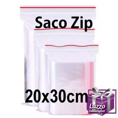 Sacos Fecho Zip 20x30cm.