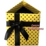 Caixinhas Para Pulseira 8X8Cm Poá Amarelo