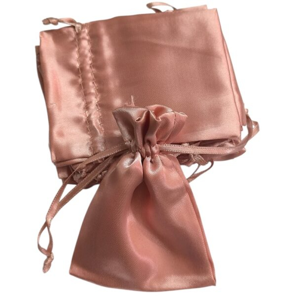 10 Sacos de Cetim 06X08cm Rose Gold-001