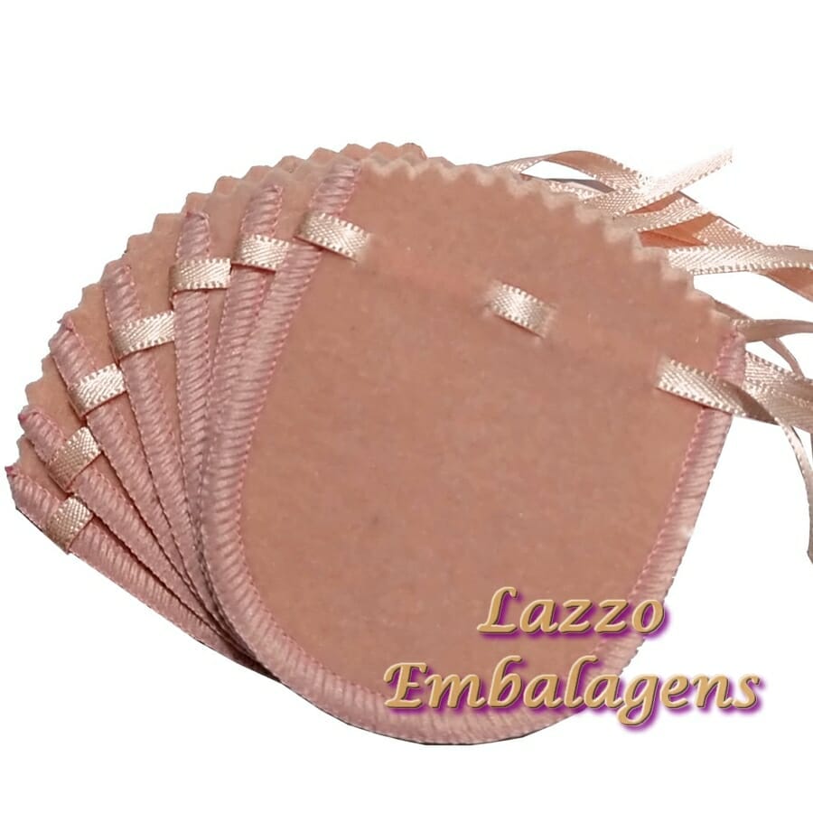 Saco De Veludo Pequeno Rose Gold