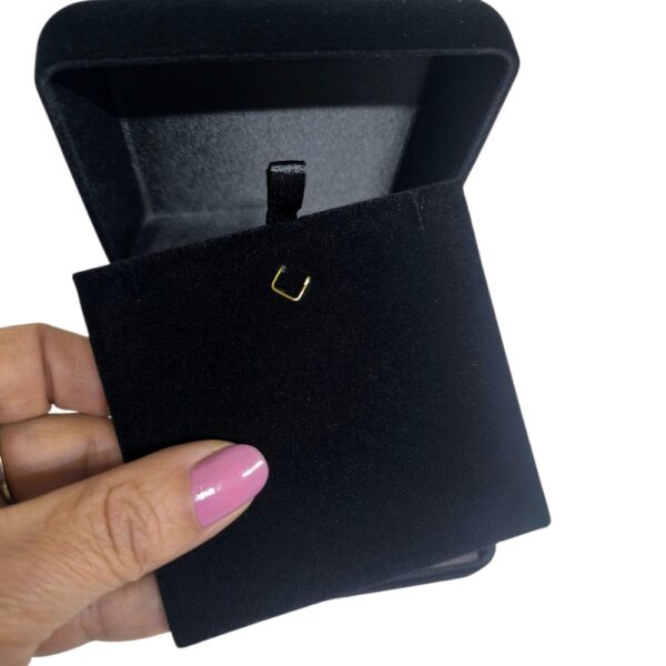 Estojo de Veludo Preto 8x8cm Universal/Conjunto