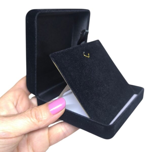 Estojo de Veludo Preto 8x8cm Universal/Conjunto