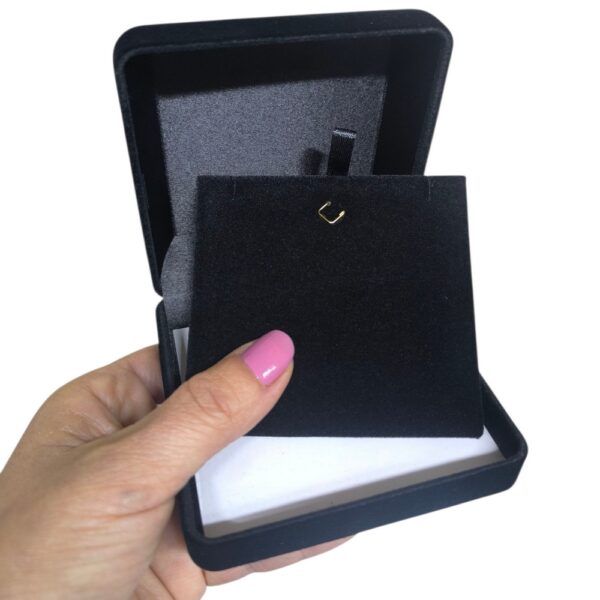 Estojo de Veludo Preto 8x8cm Universal/Conjunto