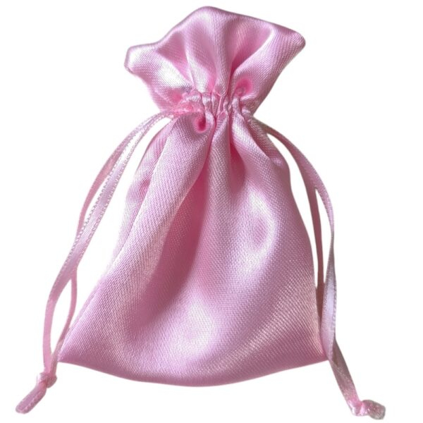 10 Sacos de Cetim 06X08cm Rosa Bebe-002