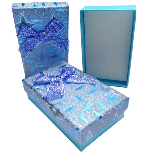 caixa para conjunto Gliter Azul 5x8cm estrela 470176.40 (2)
