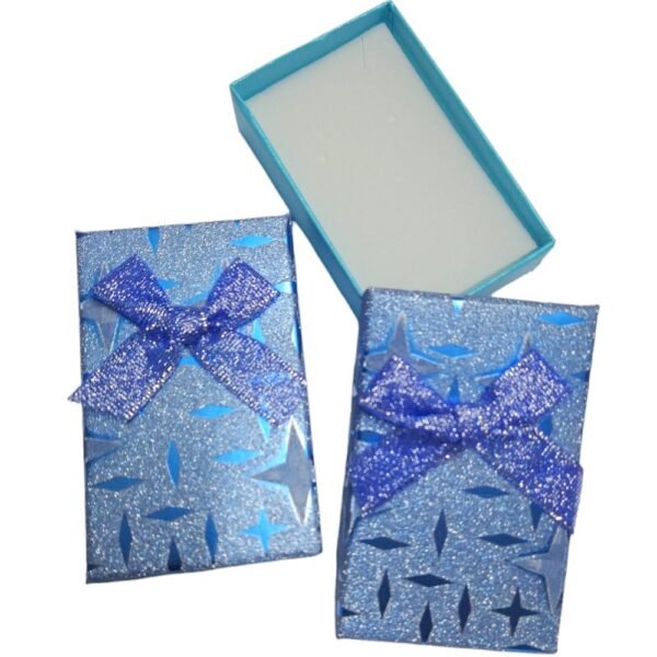 caixa para conjunto Gliter Azul 5x8cm estrela 470176.42