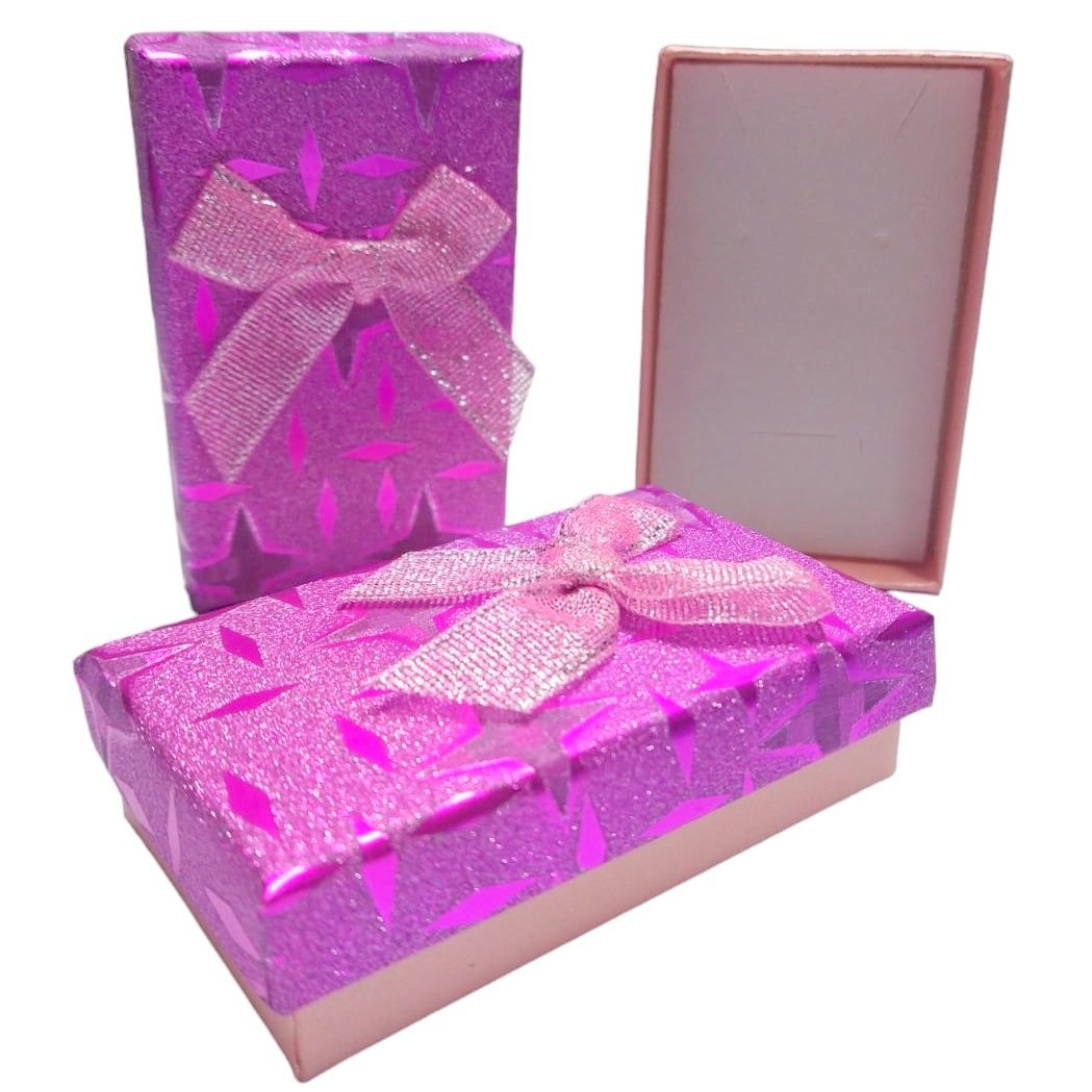 caixa para conjunto Gliter Pink 5x8cm estrela 470176.40 (1)