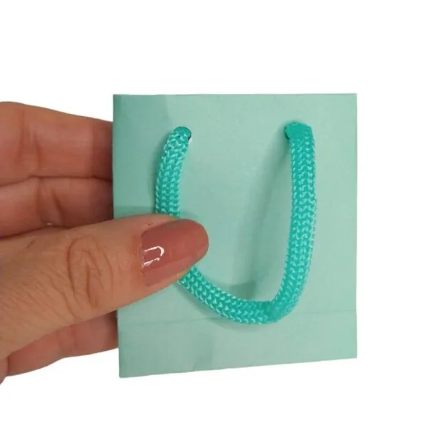 10 Sacolinhas de Papel 7x6cm Verde Agua.34 (1)