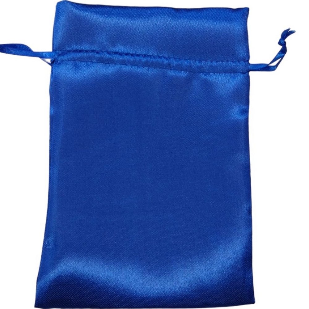 10 Sacos de Cetim 14x18cm Azul Royal Lazzo Embalagens para Joias
