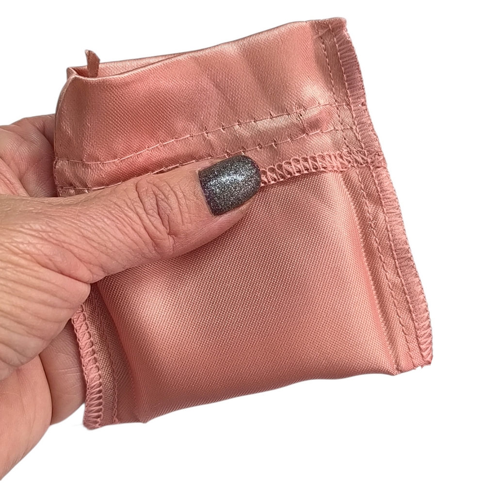 100 Sacos de Cetim 06X08cm Rose Gold-005