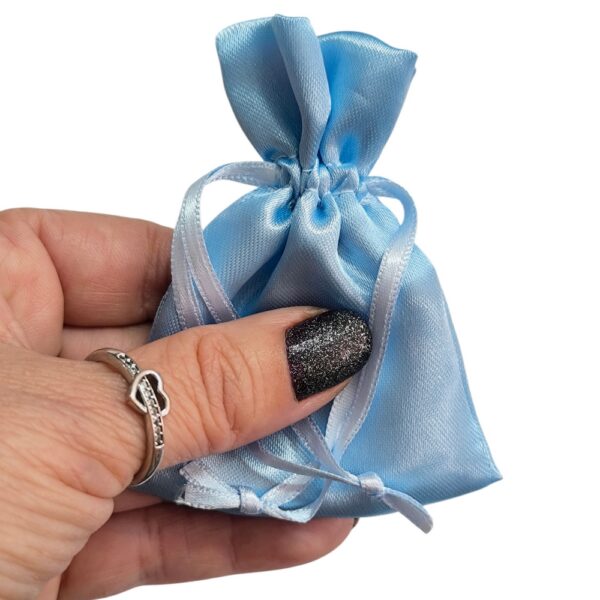 100 Sacos de Cetim Azul Claro 06X08cm-006