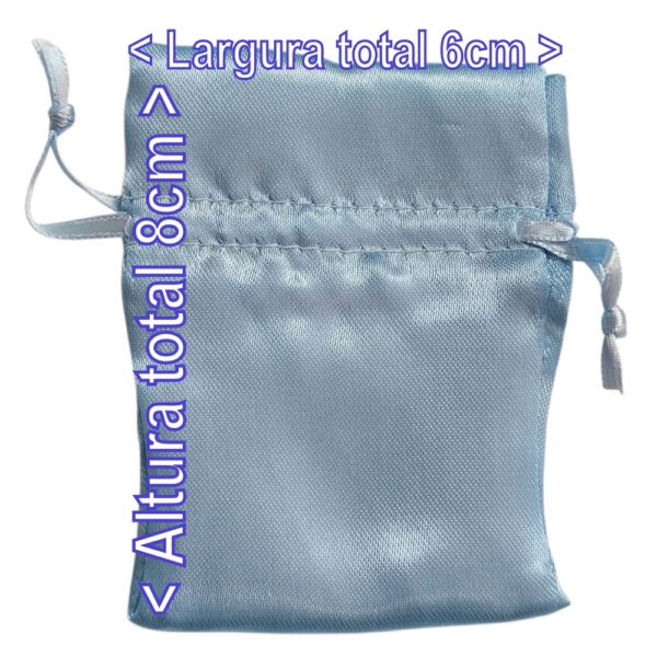 100 Sacos de Cetim Azul Claro 06X08cm