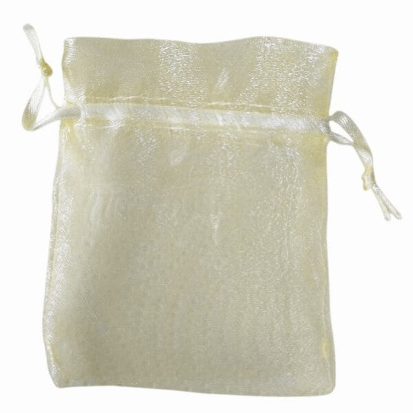 100 Sacos de Organza 06x08cm Amarelo Bebe-004
