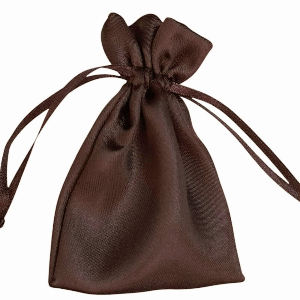 10 Sacos de Cetim 06X08cm Marrom-002