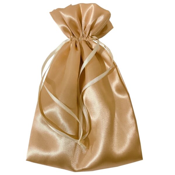 10 Sacos em Cetim 30x40cm Champanhe para Bolsas e Sapatos