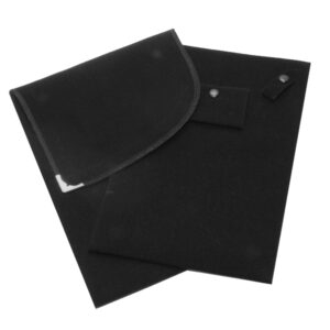 Envelope de Veludo Luxo Preto para Conjunto