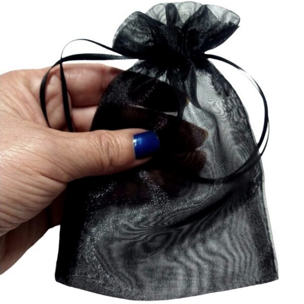 1.000 Sacos de Organza 10x15cm Preto.44 (1)
