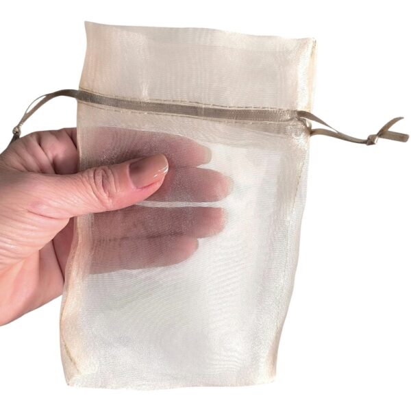 10 Sacos de Organza Nude 10x15cm Lazzo Embalagens