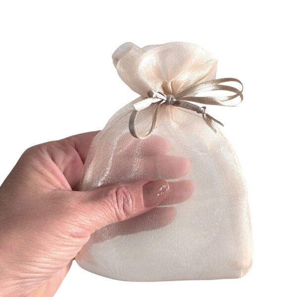 10 Sacos de Organza Nude 10x15cm Lazzo Fabrica de sacos de joias