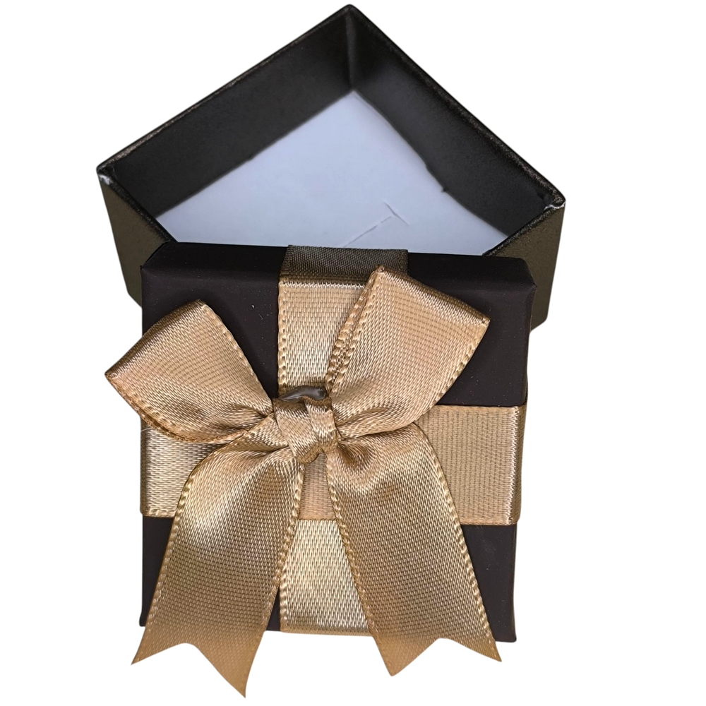 12 Caixas para Anel 5x5cm Marrom 6305-D