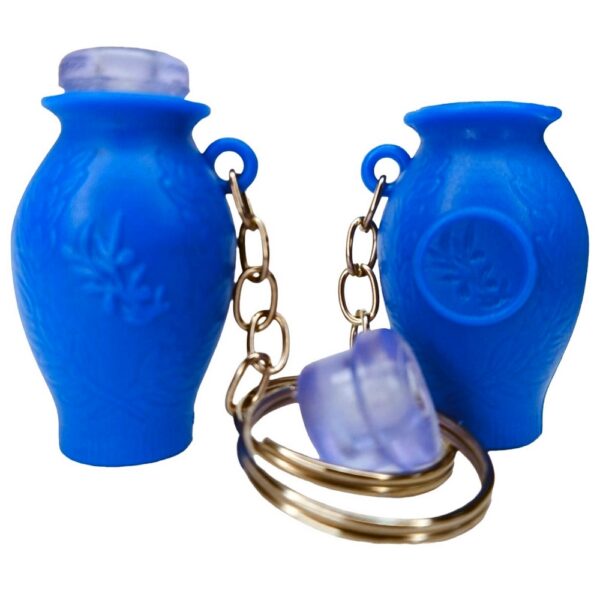 50 Chaveiros Botija Azul Para Azeite.00