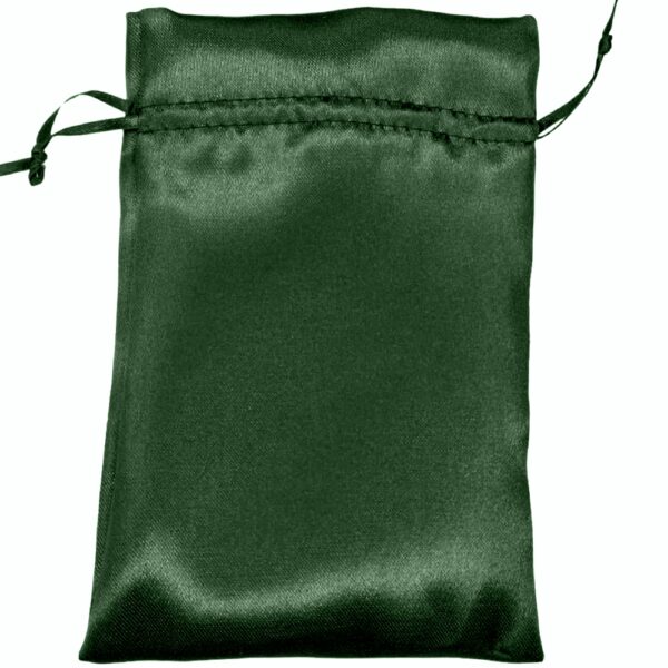 10 Sacos de Cetim 16x21cm Verde Musgo.10