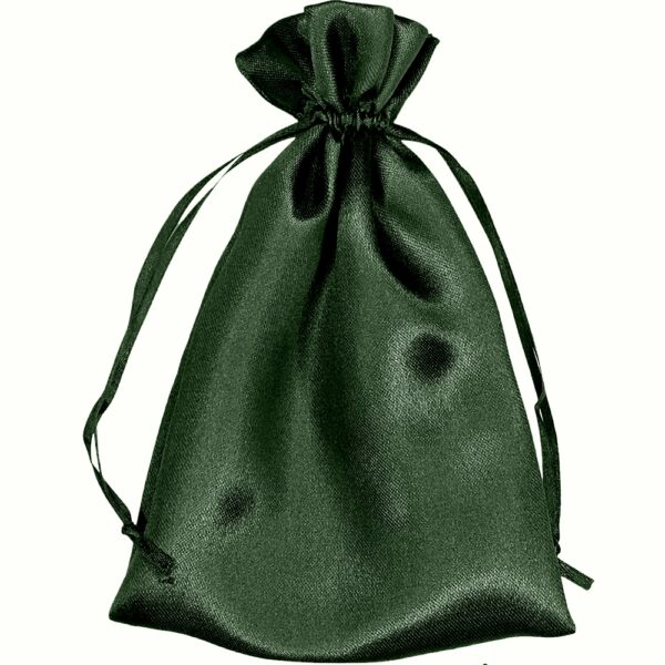 10 Sacos de Cetim 16x21cm Verde Musgo.24