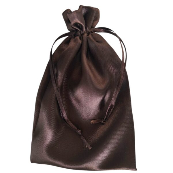 10 Sacos de Cetim 10x15cm Marrom-004