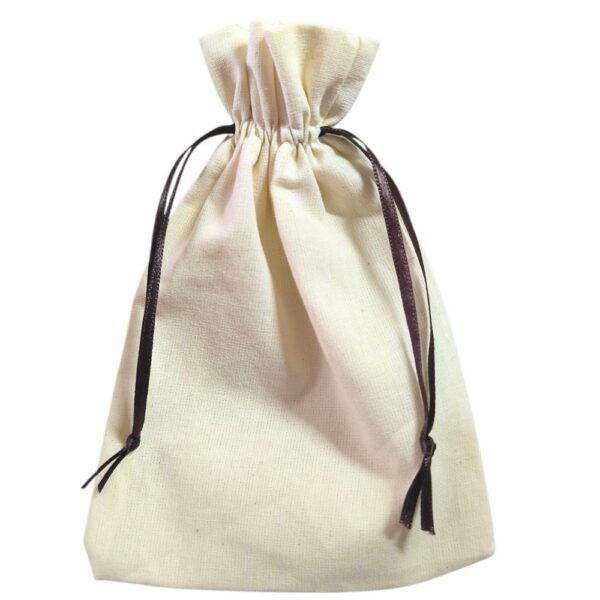 10 Sacos de Algodão 10x15cm Fita Marrom-001