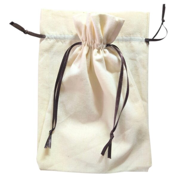 10 Sacos de Algodão 10x15cm Fita Marrom-002