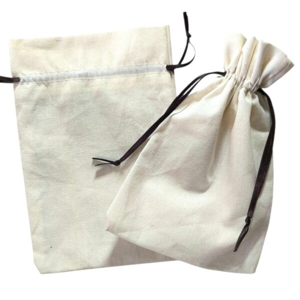 10 Sacos de Algodão 10x15cm Fita Marrom-004