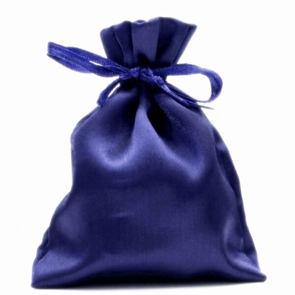 100 Sacos de Cetim 10x15cm Azul Marinho 