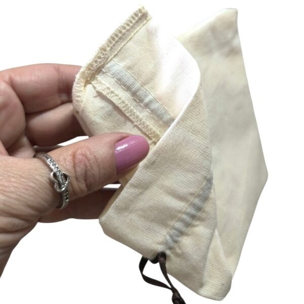 10 Sacos de Algodão 10x15cm Fita Marrom-005