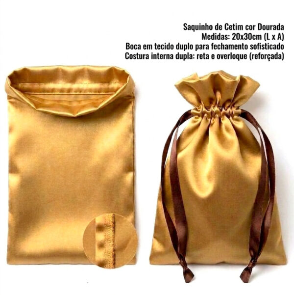 400 Sacos de Cetim 20X30cm Dourado Fita Marrom.png
