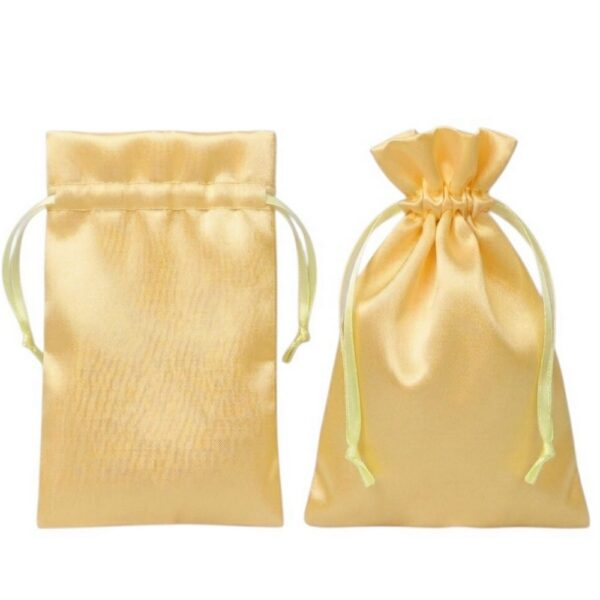 10 Sacos de Cetim 20x25cm Butter Yellow
